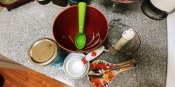 You need a mixing bowl, a 12 ounce mason jar and measuring utensils :)